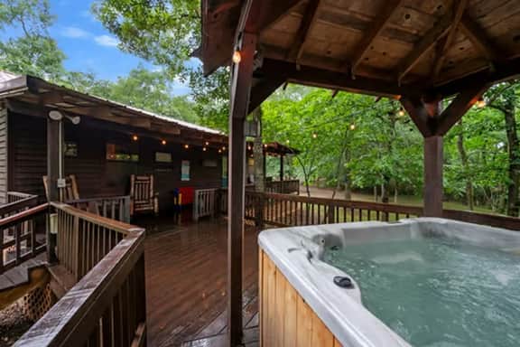 Red Fox Den Cabin | Pet-Friendly Broken Bow Cabin with Hot Tub, Fire Pit, Creek & Covered Deck - Image 3